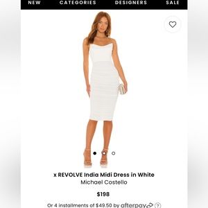 X Revolve India Midi Dress in White - Michael Costello